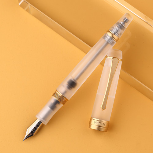 penbbs透明树脂双色尖银河钢笔
