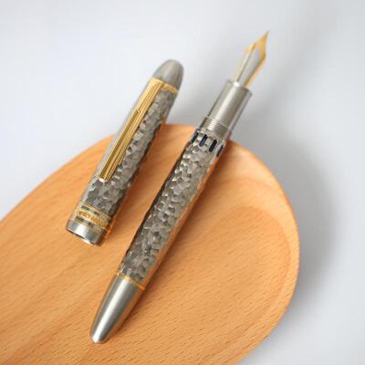 末匠钛合金P136金属拉丝活塞钢笔