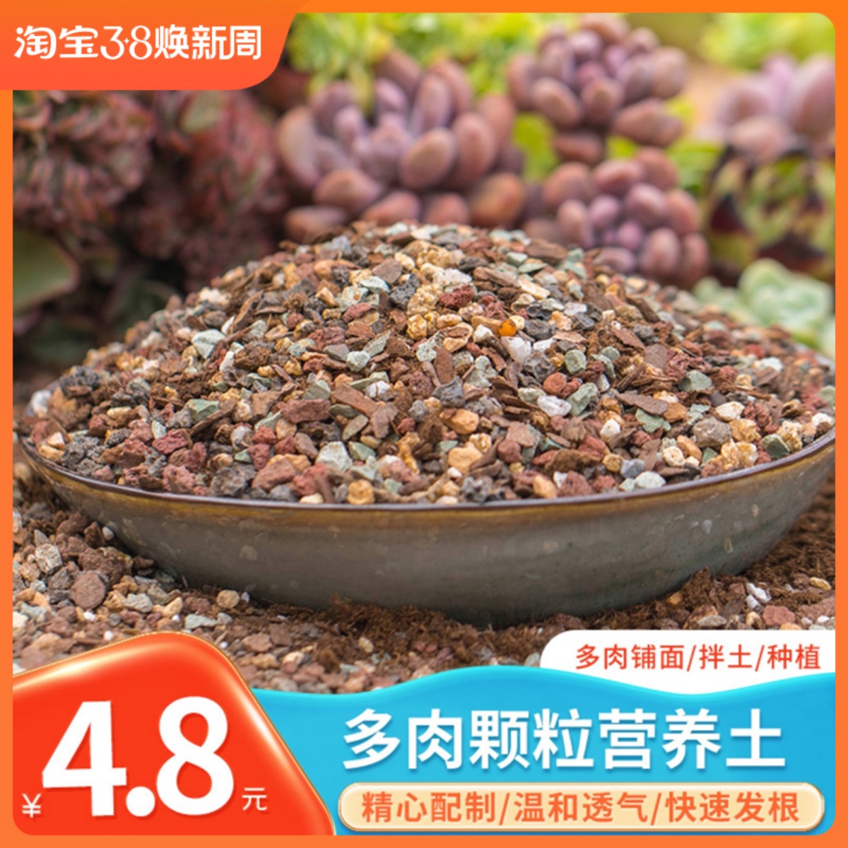 船长多肉营养颗粒土植物进口泥炭