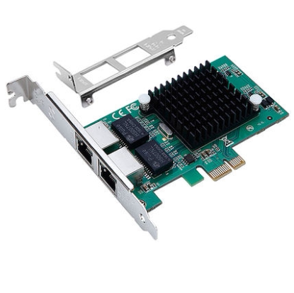 DIEWU 82576双口千兆网卡台式机2口I350 Intel软路由ROS汇聚服务