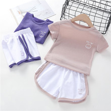 女童夏季套装2019新款女童装时髦套装洋气小孩衣服网红两件套潮装