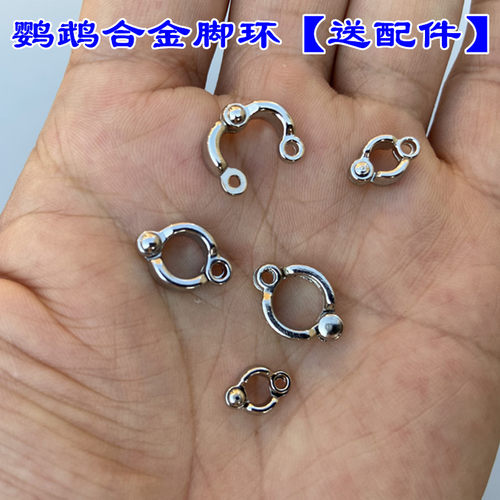 各种鸟脚环放鸟绳配件虎皮鹦鹉活动脚环放鸟牵引绳配件不锈钢脚环