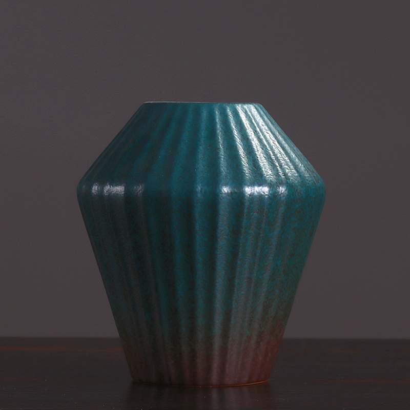 新中式陶瓷花瓶摆件复古客厅干花插花装饰品创意茶餐桌花器景德u.