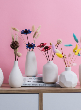 北欧ins白色小花瓶餐桌装饰品