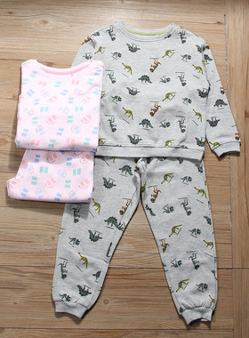 中性款套装抓绒印花两件套家居服