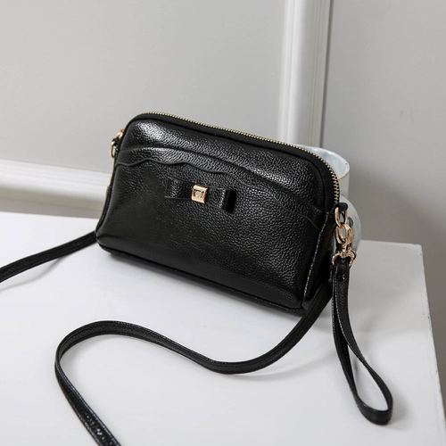 Небольшая сумка, демисезонная модная универсальная сумка через плечо, в корейском стиле, из натуральной кожи