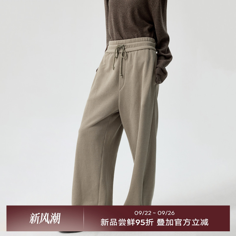 宽松抽绳训练卫裤弧形运动裤
