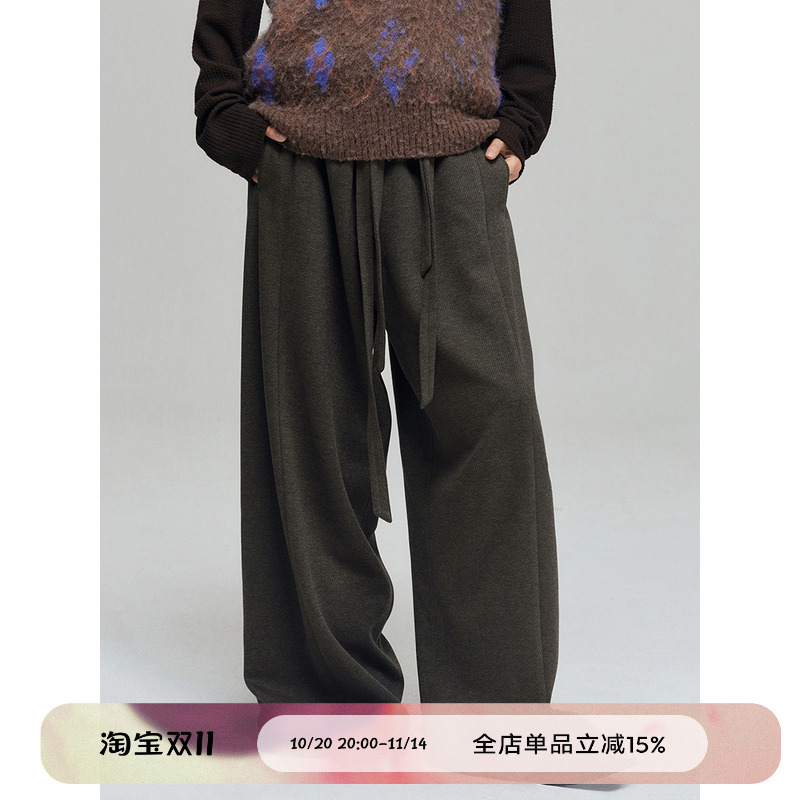 simpleproject绑带剑道阔腿裤