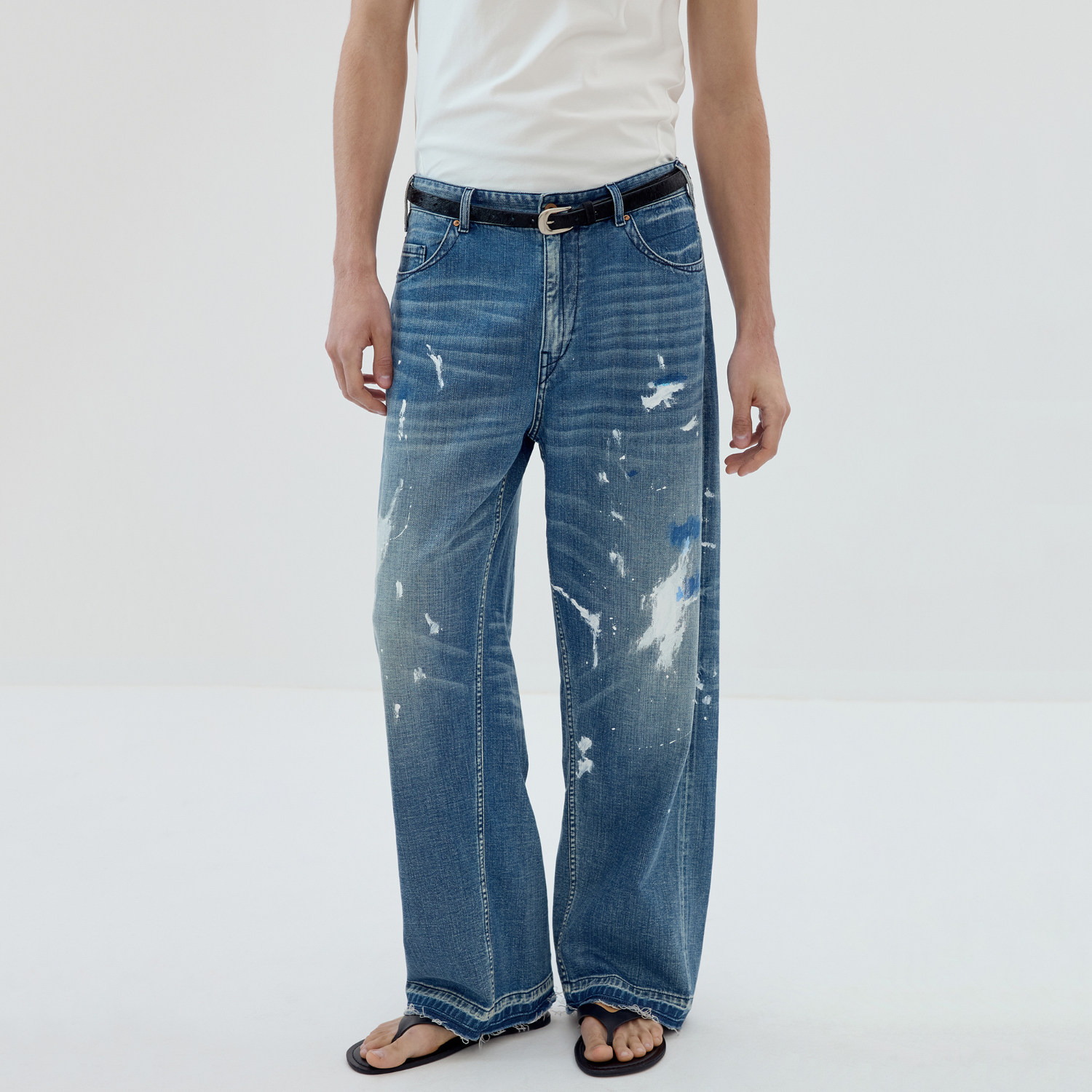 Simple Project*Painted Jeans 泼墨扭缝苎麻牛仔裤