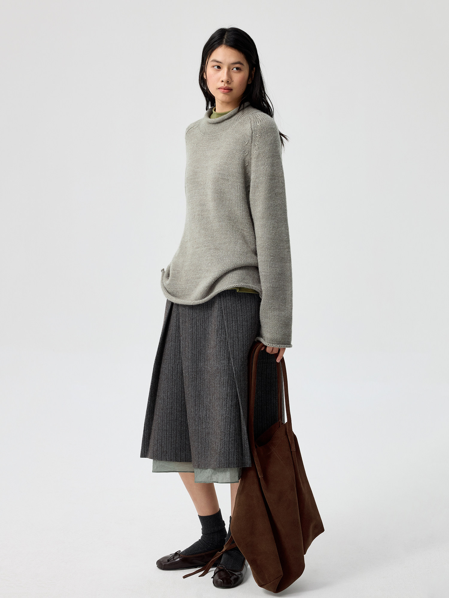 Simple Project] Striped Wool Blend Skirt - OLDLAUNDRY