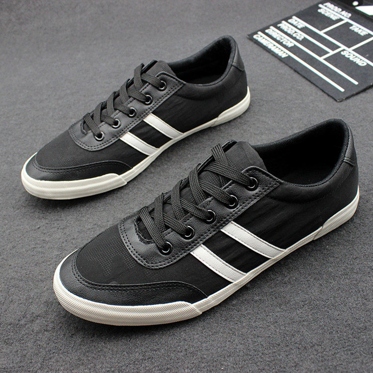 宝达帆布鞋男鞋2019新款透气布鞋潮流系带男休闲鞋时尚韩版潮板鞋