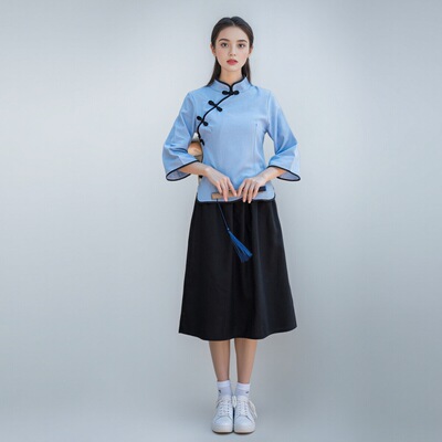 2024棉布五四民国风演出服合唱服