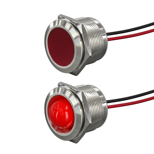 Металлическая светодиодная индикаторная лампа, блок питания, светодиодная лента, 22мм, 24v