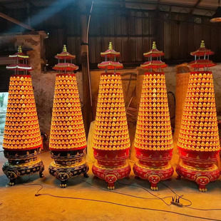 千佛灯大殿供佛光明灯塔道家功德大型自动转运灯万佛龛塔功德灯