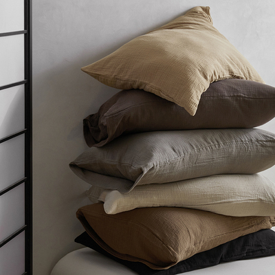 美拉德皱皱纱枕套一对