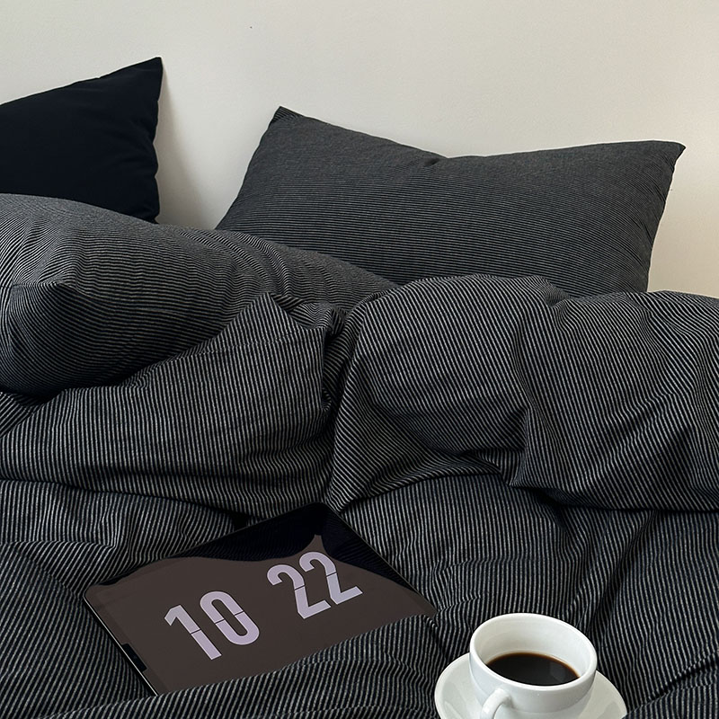 A类简约纯棉水洗棉四件套