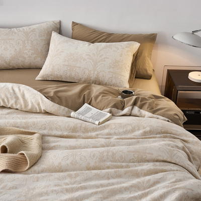 A类天然100全棉大提花三四件套