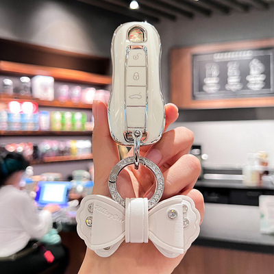 保时捷钥匙壳911卡宴Cayenne帕拉梅拉Panamera扣套包专用19新款车