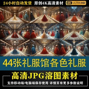 202.44张礼服馆各色礼服合成影楼后期修图背景素材PS电商底图