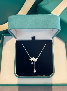 999纯银蝴蝶项链女款2025新款轻