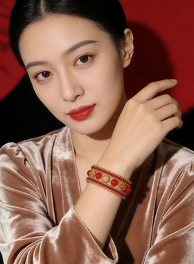 新年本命红手链龙骨女红玛瑙轻奢小众设计高级感复古贵气显白手镯