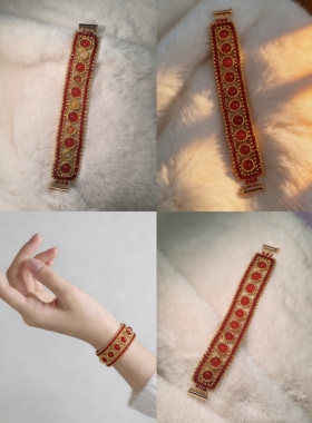 新年本命红玛瑙龙骨手链显白