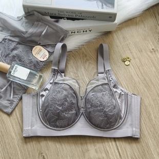 正品 文胸胖mm大胸显小调整型上托聚拢防下垂大胸内衣女文胸罩 大码