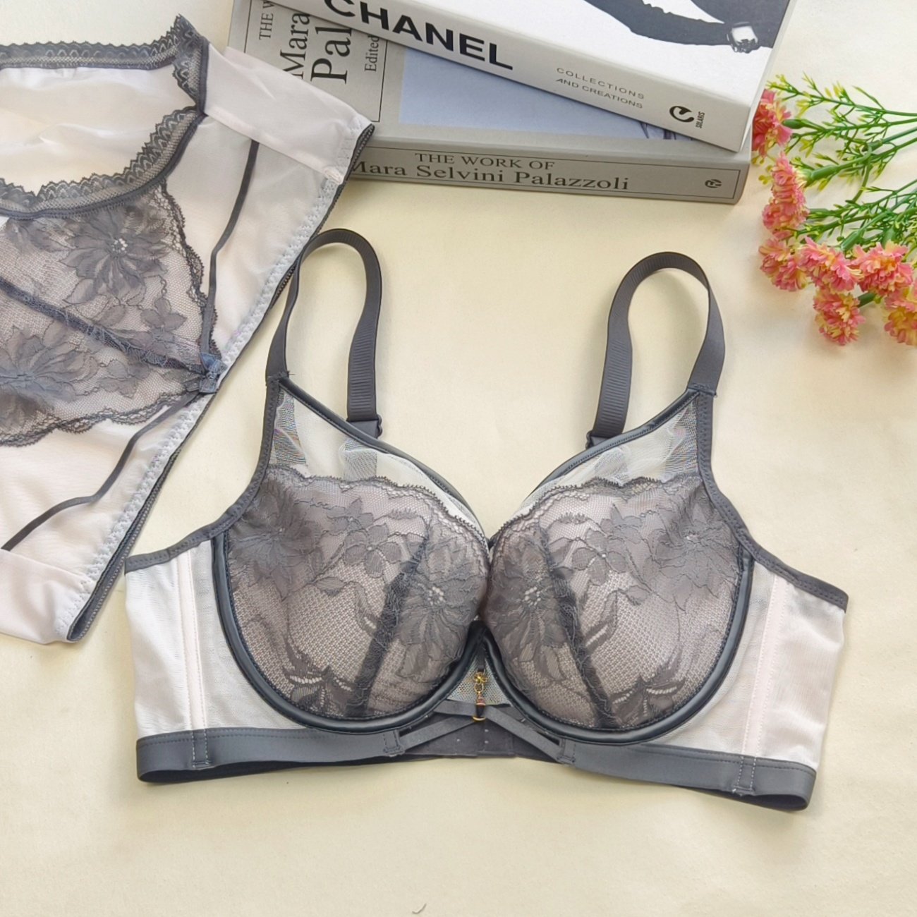 高级桑蚕丝法式蕾丝性感网纱薄款显瘦内衣大胸显小聚拢文胸罩套装,女士内衣/男士内衣/家居服,文胸,淘宝优惠券,粉丝福利购,淘宝优惠卷