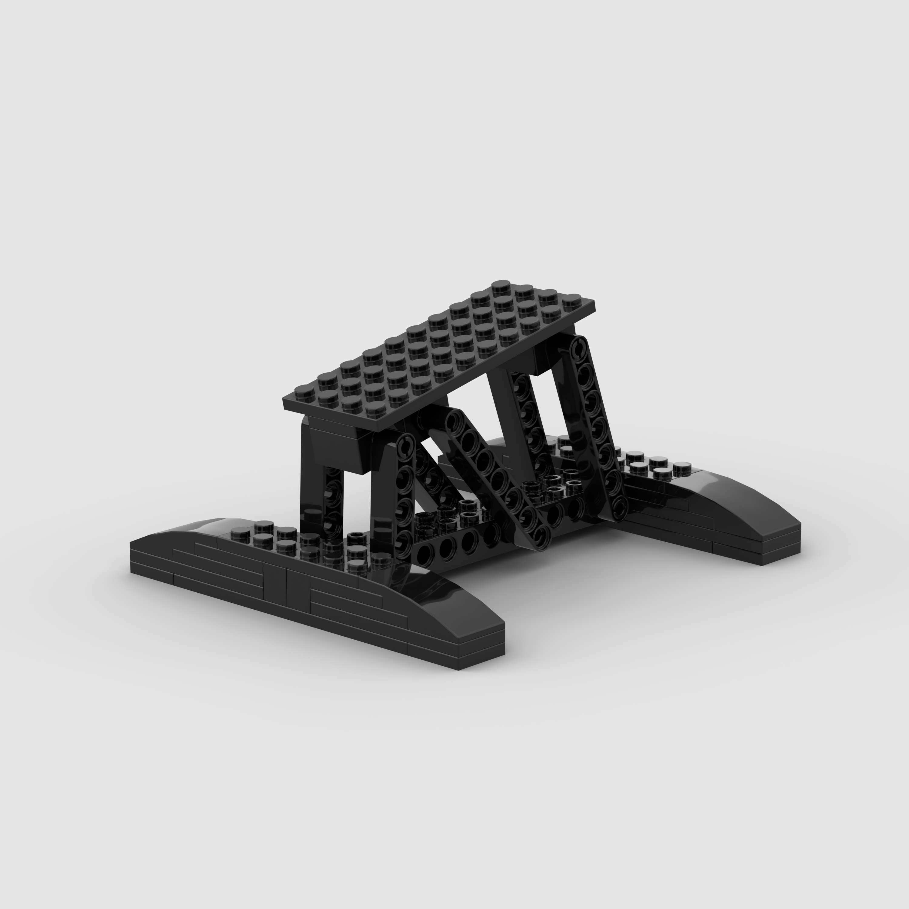 儿童小颗粒玩具MOC-战斗机专用支架拼搭积木D610025