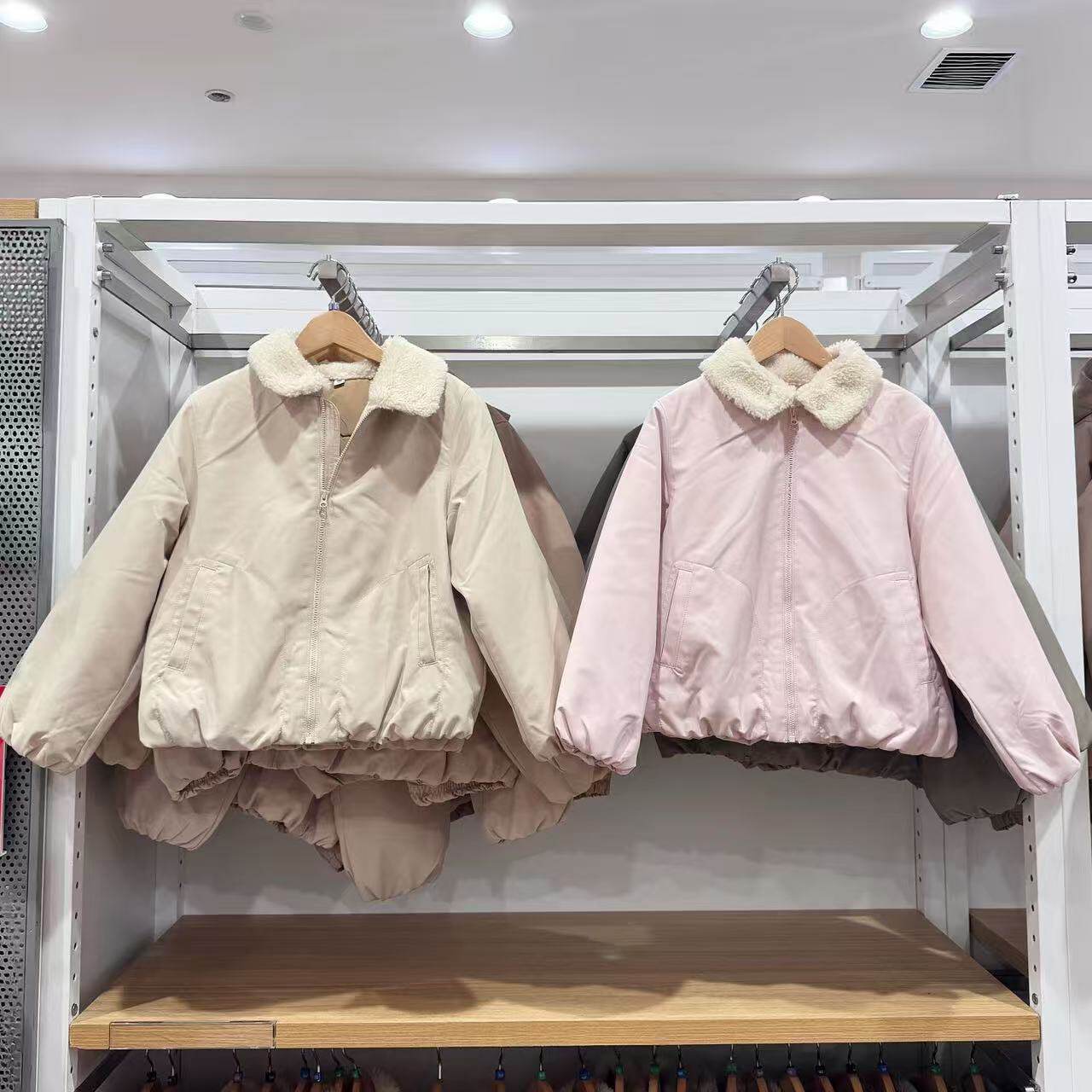 儿童装男童女童仿羊羔绒翻领棉服26秋冬新款加厚保暖棉衣490470