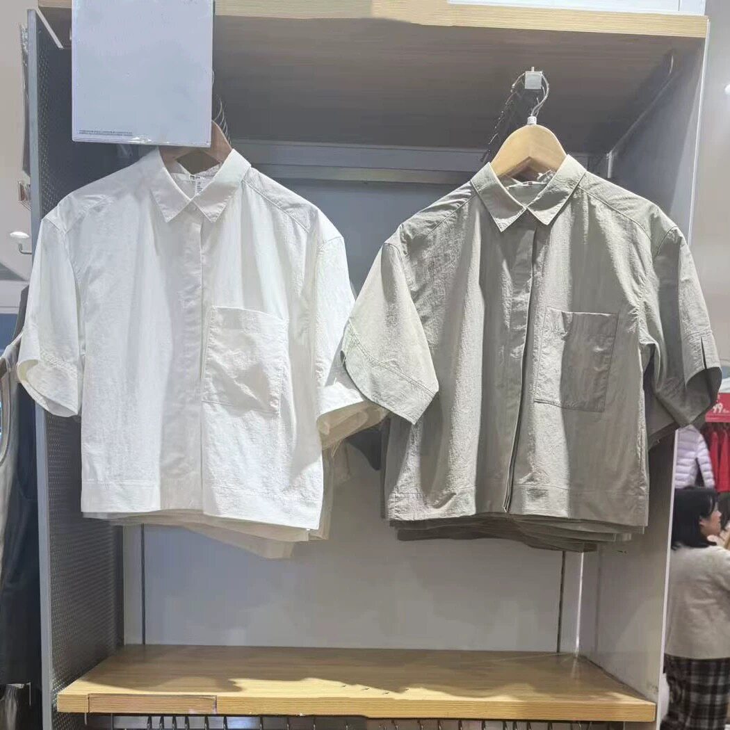 女装休闲宽松短衬衫/短袖衬衣26春夏季新款小个子薄款上衣488448