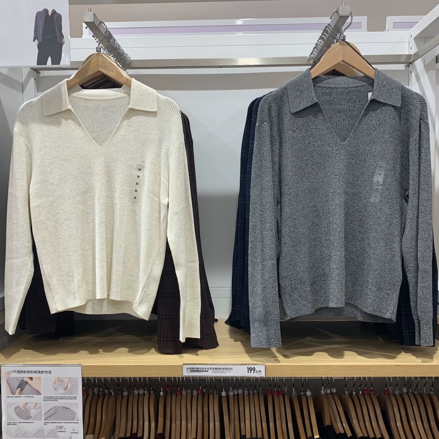 女装罗纹半开领针织衫/V领长袖翻领毛衣休闲简约25秋冬新款480414