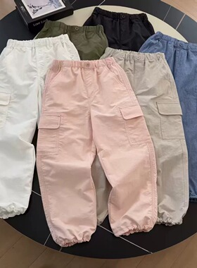 童装男童/女童工装束脚裤儿童裤子宽松防蚊裤春夏483502/484717