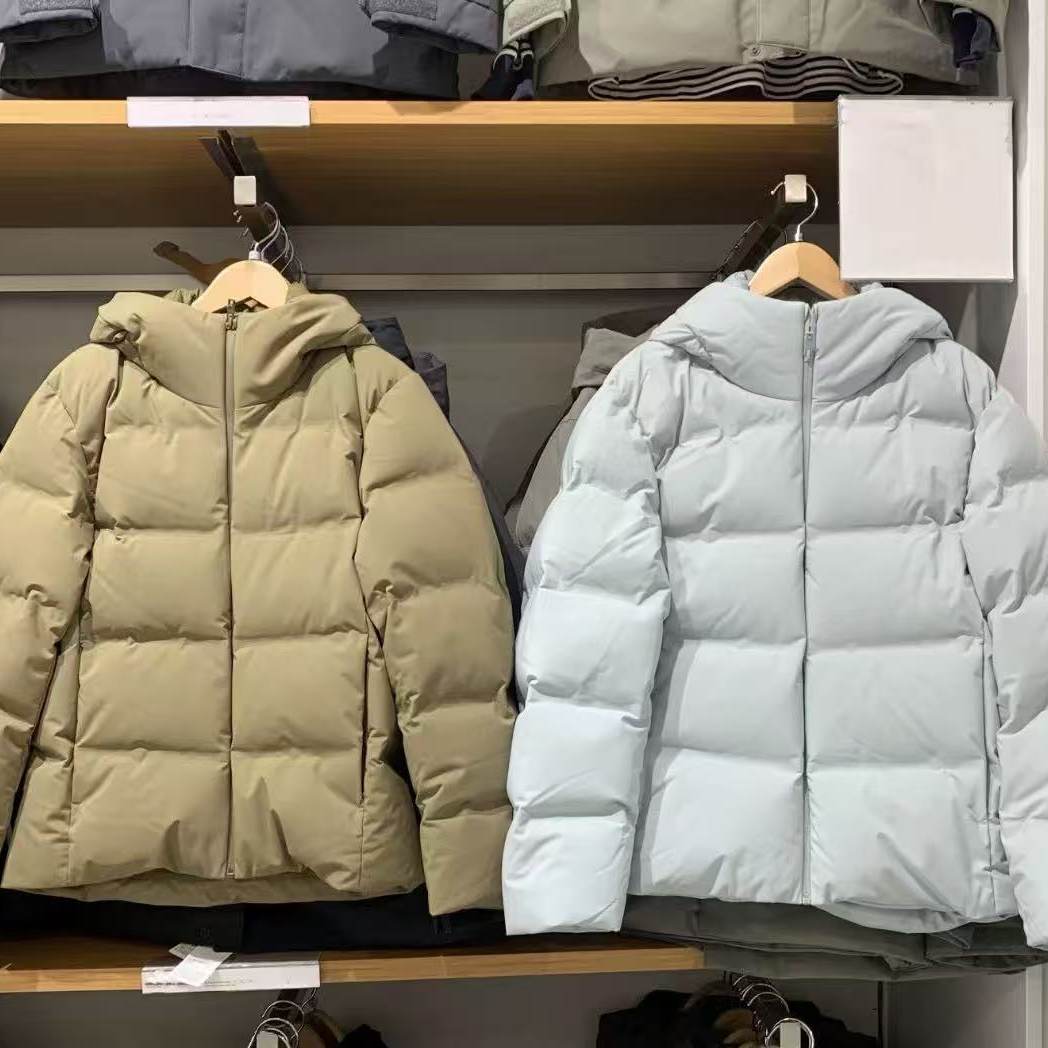 日单男装无缝羽绒连帽外套加厚羽绒服保暖休闲夹克冬季新款470077