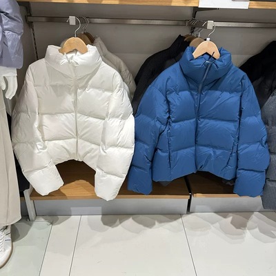 女装无缝羽绒服保暖立领短茄克外套夹克上衣2025年秋冬新款478578