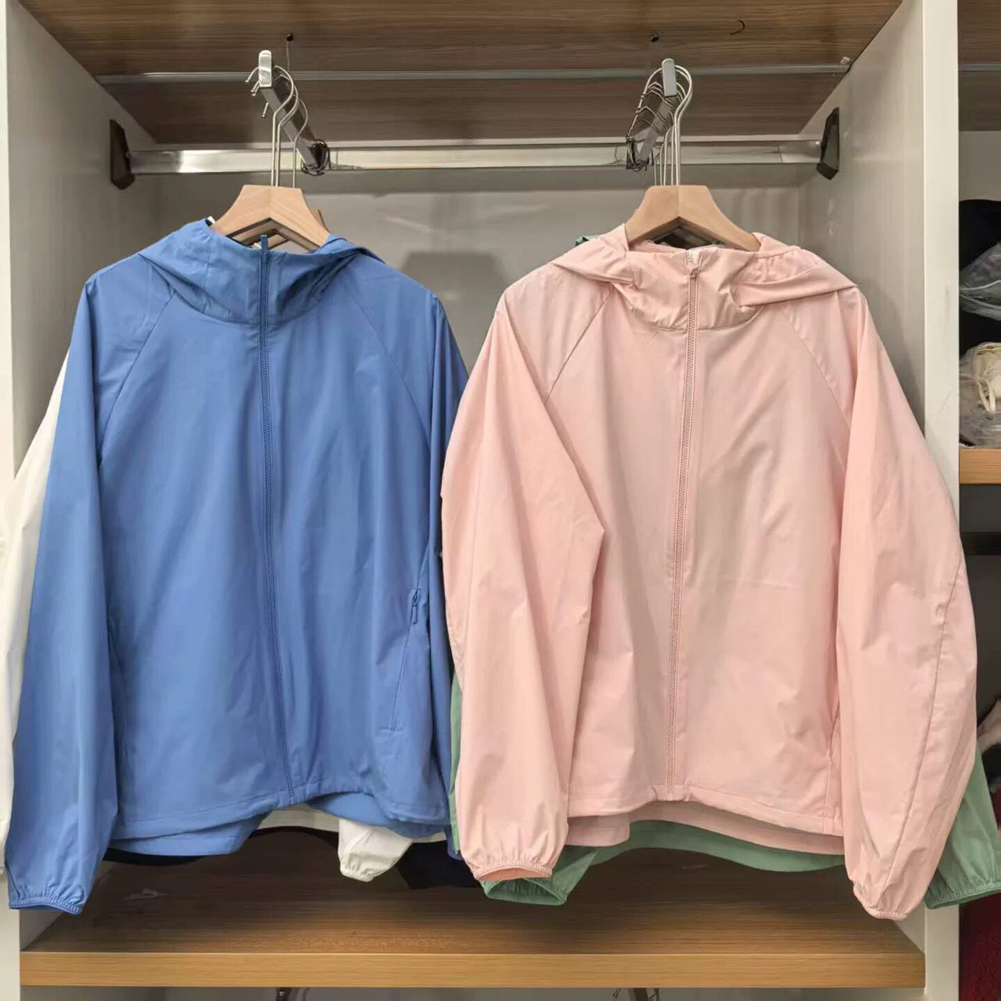 轻薄防晒衣女连帽拉链外套便携防紫外线时尚防晒服485671 485672