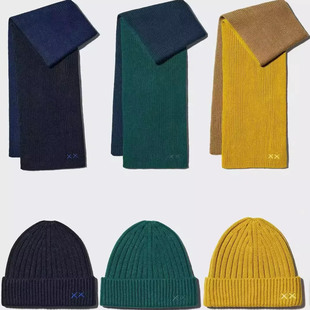 男装女装针织围巾防寒保暖可盖耳朵帽子毛线帽25秋冬季新款485257