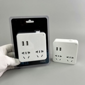 2USB输出 一转四 面板插孔无线扩展转换器插板电源排插 清 特价