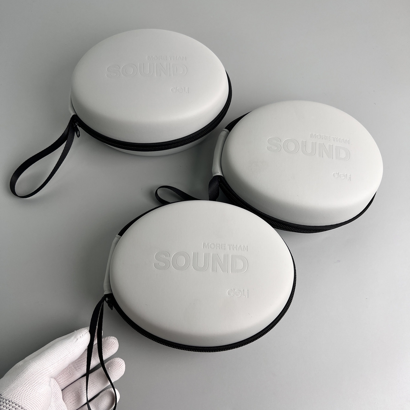 SOUND圆形便携数码收纳包抗压防震耳机收纳盒迷你手拿包