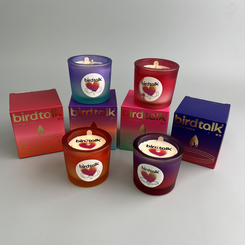 渐变玻璃！三段调香！问候系列室内小众持久香氛精油香薰蜡烛70g