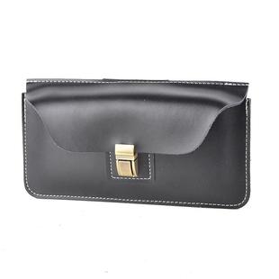 纯牛皮手机包穿皮带腰别包户外运动工地干活包横跨包插锁腰包