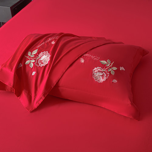 全棉纯棉枕头套枕芯套家用一对装50s双股长绒柔软亲肤48x74cm枕套