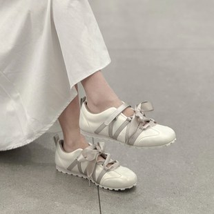 玛丽珍鞋 2026春夏浅口单鞋 女 运动休闲鞋 小众厚底内增高芭蕾德训鞋