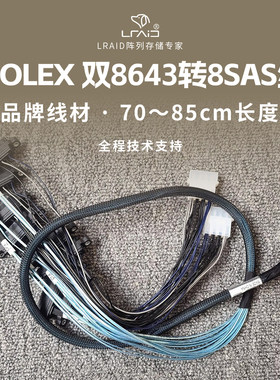 MOLEX原厂8643转SAS转接线