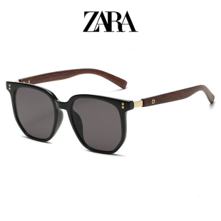 ZARA2026新款墨镜复古木纹大框太阳眼镜男女通用防紫外线显脸小潮
