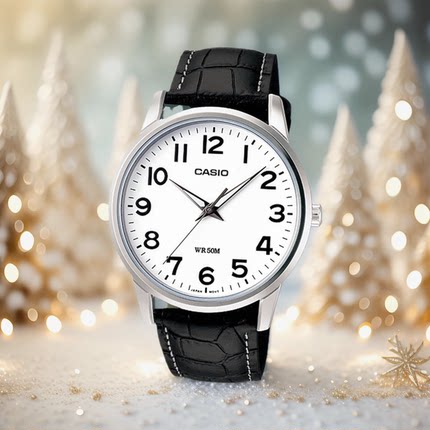 卡西欧CASIO简约休闲大盘男表 石英防水夜光手表MTP-1303D-1A 7A