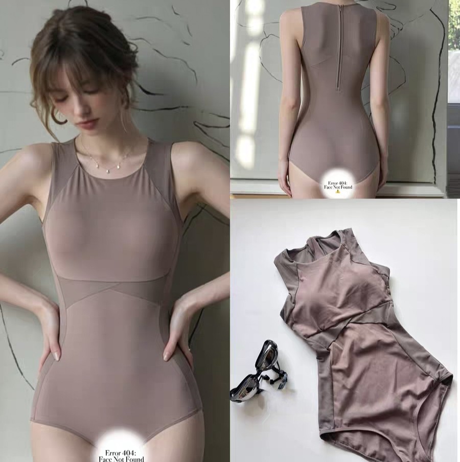 特价新款泳衣女连体女款成人微胖游泳馆专用低叉三角竞速游泳衣图片