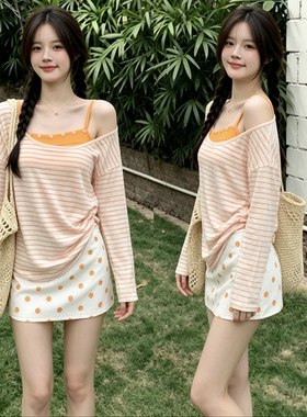 特价泳衣女高级感分体裙式比基尼三件套小胸聚拢遮肚显瘦度假海边