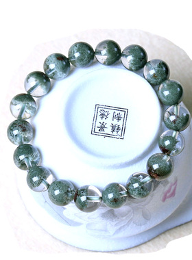 天然绿幽灵水晶男女款礼品手串