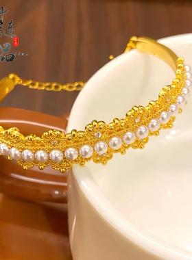 【金店同款】高保色古法沙金镶